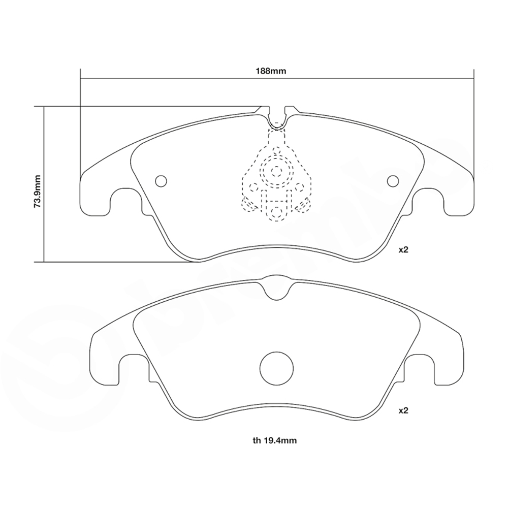 Set Pastiglie Ant. Brembo Sport | Hp2 Cod. 07D43521 Set Pastiglie Ant. Brembo Sport | Hp2 Cod. 07D43521