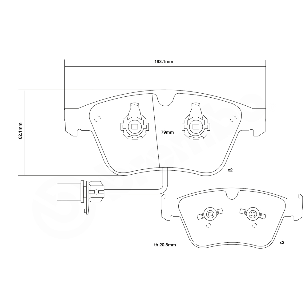 Set Pastiglie Brembo Sport | Hp2 Cod. 07D43554 Set Pastiglie Brembo Sport | Hp2 Cod. 07D43554
