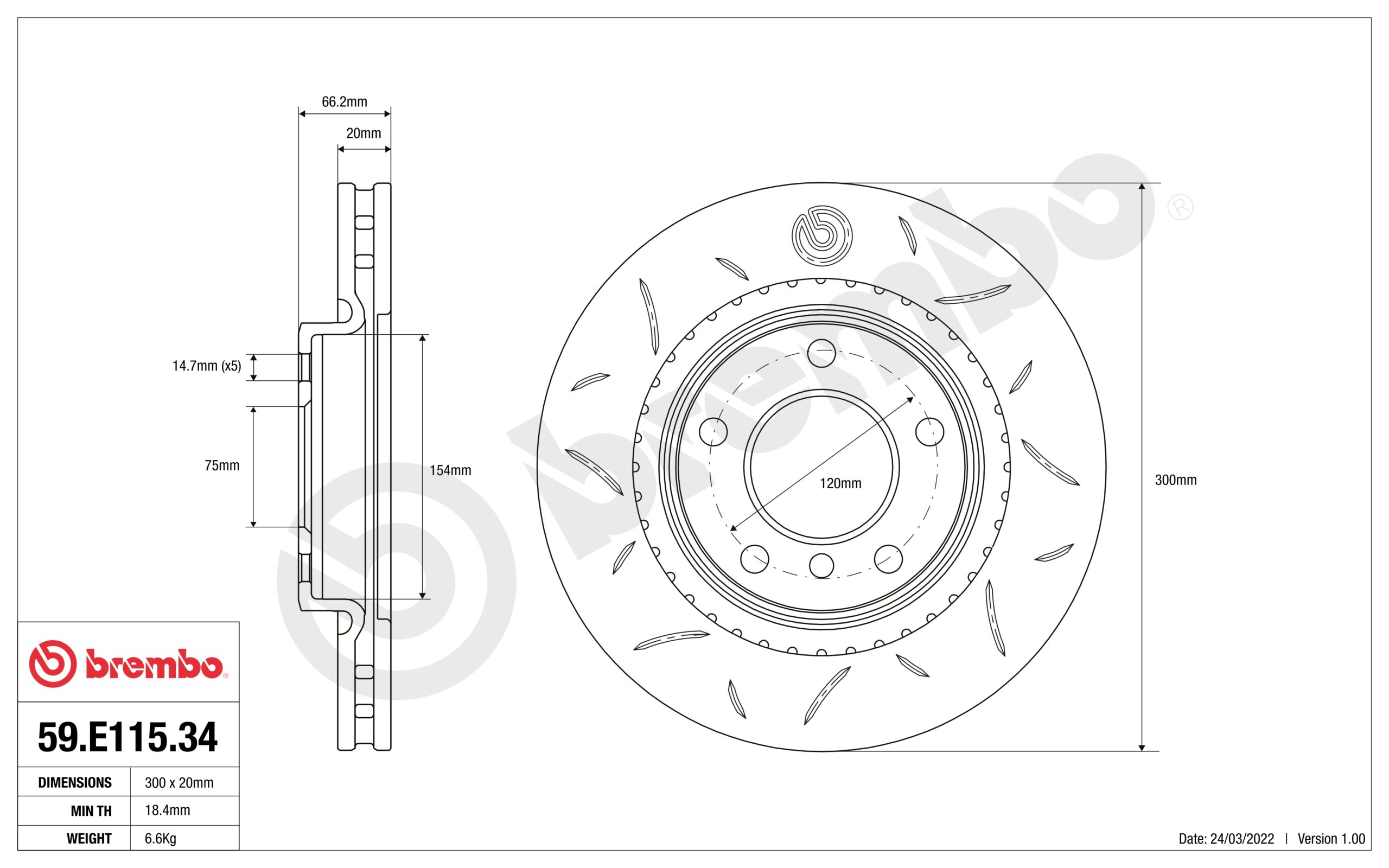 Disco Post. Brembo Sport Ty3 59E11534 Bmw Sr.1 2 3 4 E F Series Disco Post. Brembo Sport Ty3 59E11534 Bmw Sr.1 2 3 4 E F Series