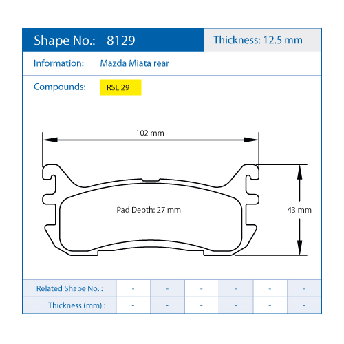 Pastiglie Pagid Racing E8129 Pastiglie Pagid Racing E8129 - immagine 2