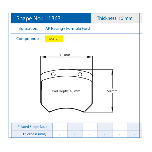 Pastiglie Pagid Racing Rs 14 E1363 Pastiglie Pagid Racing Rs 14 E1363 - immagine 5