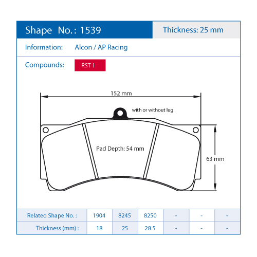 Pastiglie Pagid Racing Rsl 29 E1539 Pastiglie Pagid Racing Rsl 29 E1539 - immagine 5