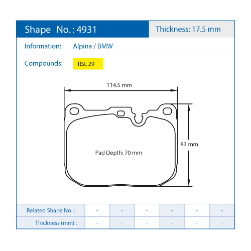 Pastiglie Pagid Racing E4931 Pastiglie Pagid Racing E4931 - immagine 2