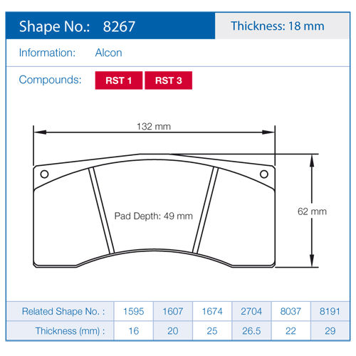 Pastiglie Pagid Racing E8267 Pastiglie Pagid Racing E8267 - immagine 2