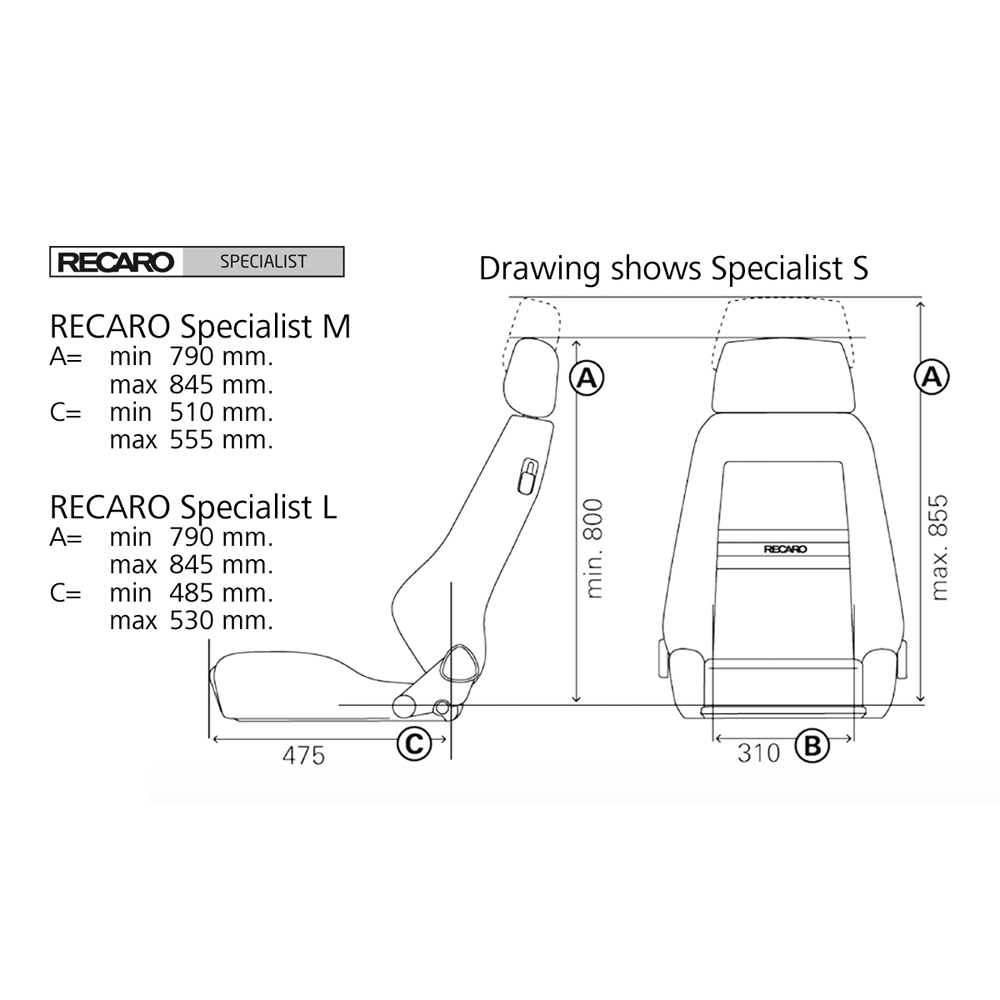 Recaro Sedile Specialist L Lato Guida/Passeggero Recaro Sedile Specialist L Lato Guida/Passeggero - immagine 2