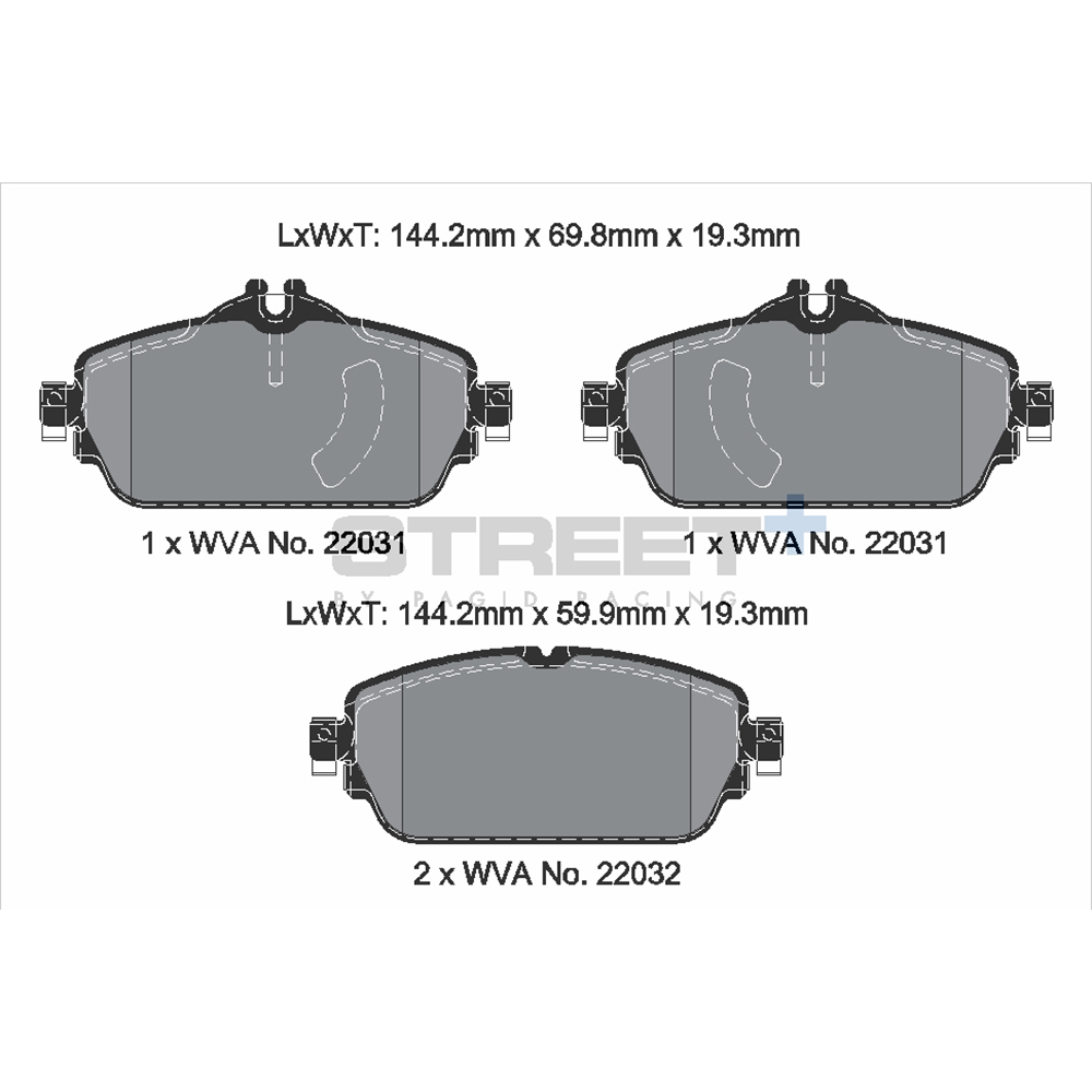 Pastiglie Pagid Racing Street+ Cod. T8008SP2001 Pastiglie Pagid Racing Street+ Cod. T8008SP2001