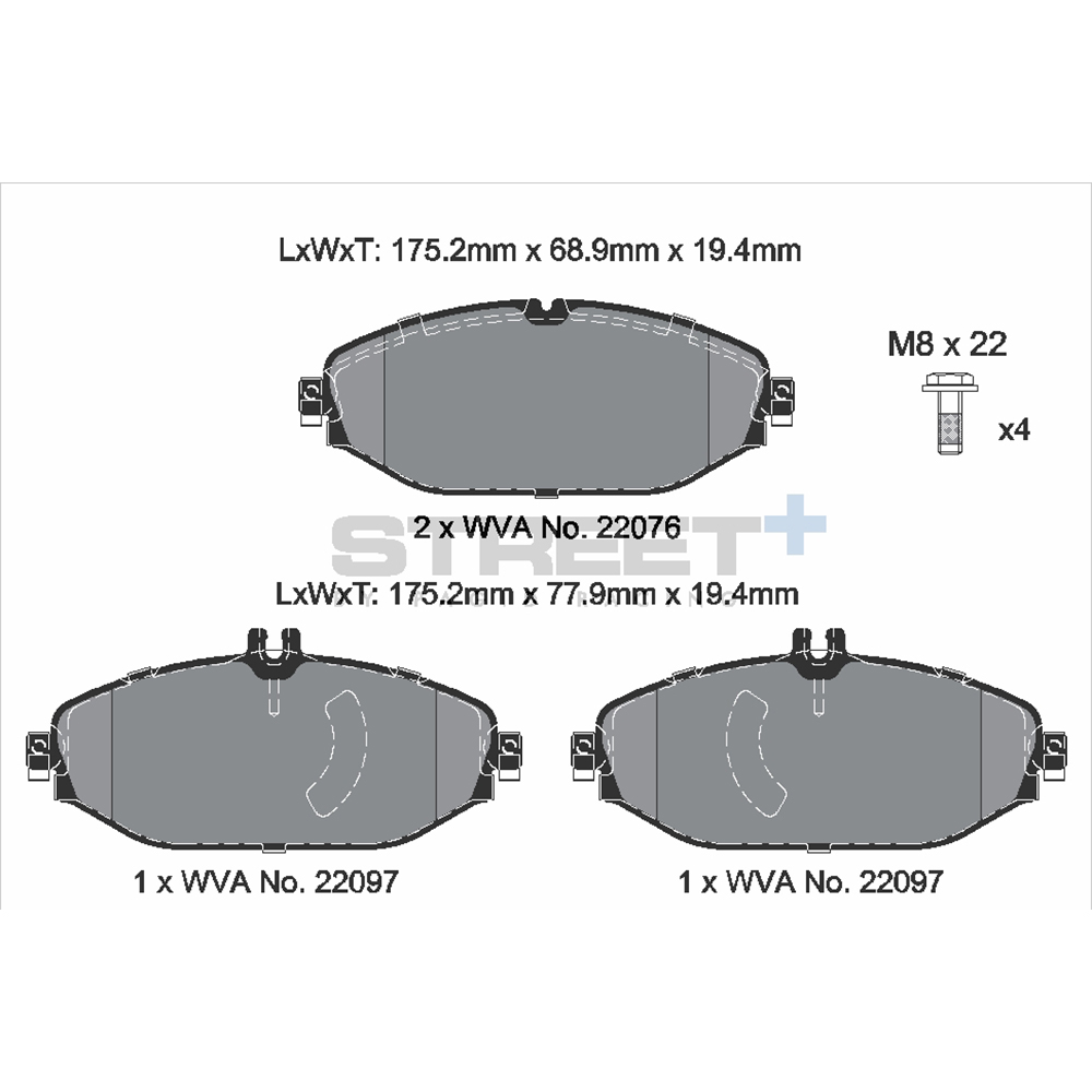 Pastiglie Pagid Racing Street+ Cod. T8010SP2001 Pastiglie Pagid Racing Street+ Cod. T8010SP2001