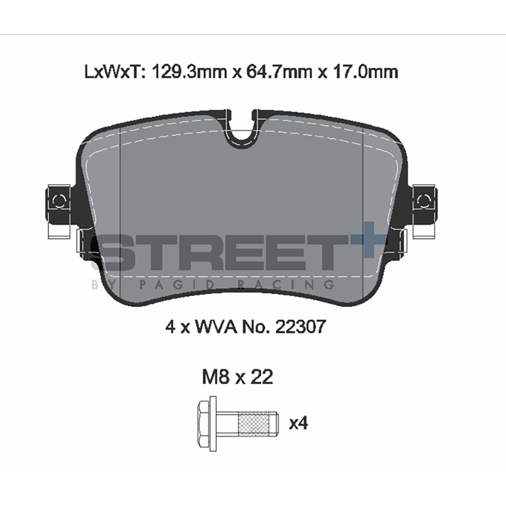 Pastiglie Pagid Racing Street+ Cod. T8227SP2001 Pastiglie Pagid Racing Street+ Cod. T8227SP2001