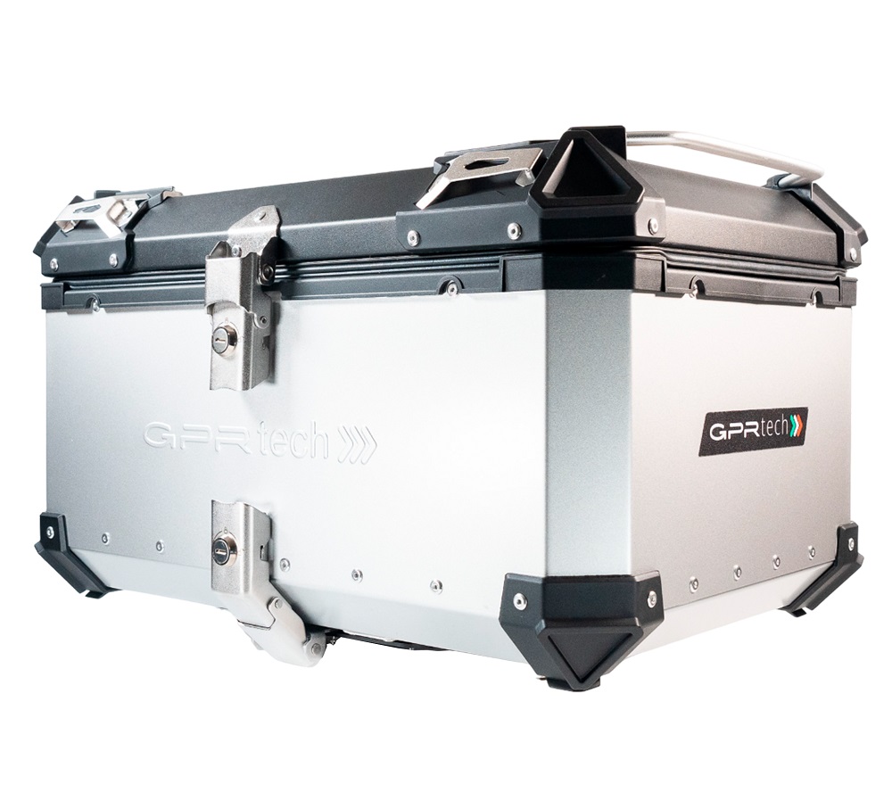 Bauletto GPR Tech Triumph Tiger 800 2011/2016 e3 TOP CASE ALPI-TECH 55 LT SILVER Con Piastra Specifica Bauletto GPR Tech Triumph Tiger 800 2011/2016 e3 TOP CASE ALPI-TECH 55 LT SILVER Con Piastra Specifica - immagine 2