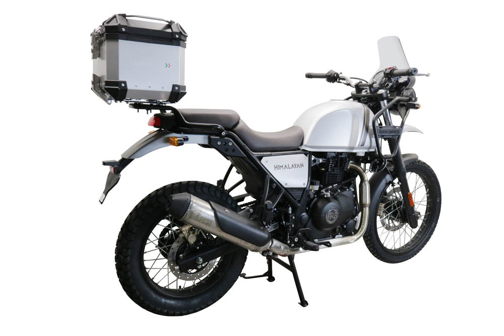 Bauletto GPR Tech Royal Enfield Himalayan 410 2017/2023 TOP CASE ALPI-TECH 26 LT. SILVER Con Piastra Specifica Bauletto GPR Tech Royal Enfield Himalayan 410 2017/2023 TOP CASE ALPI-TECH 26 LT. SILVER Con Piastra Specifica - immagine 2