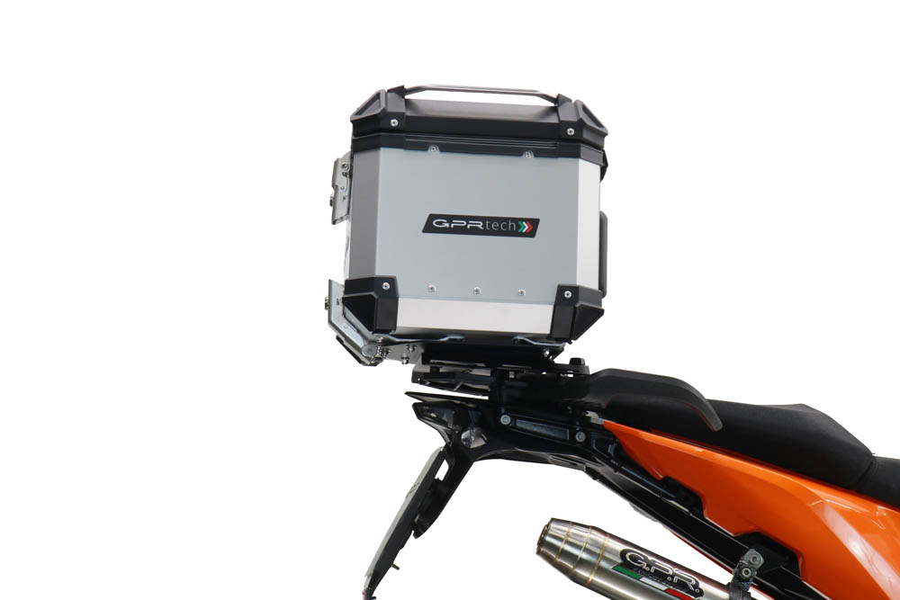Bauletto GPR Tech Ktm 1190 Adventure 2014/2016 e3 TOP CASE ALPI-TECH 55 LT SILVER Con Piastra Specifica Bauletto GPR Tech Ktm 1190 Adventure 2014/2016 e3 TOP CASE ALPI-TECH 55 LT SILVER Con Piastra Specifica - immagine 2