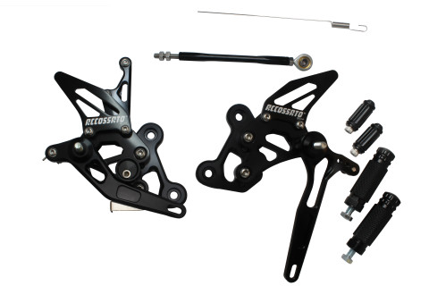 Pedane Street-Racing Regolabili Accossato, Realizzate In Alluminio, Per Moto Pedane Street-Racing Regolabili Accossato, Realizzate In Alluminio, Per Moto