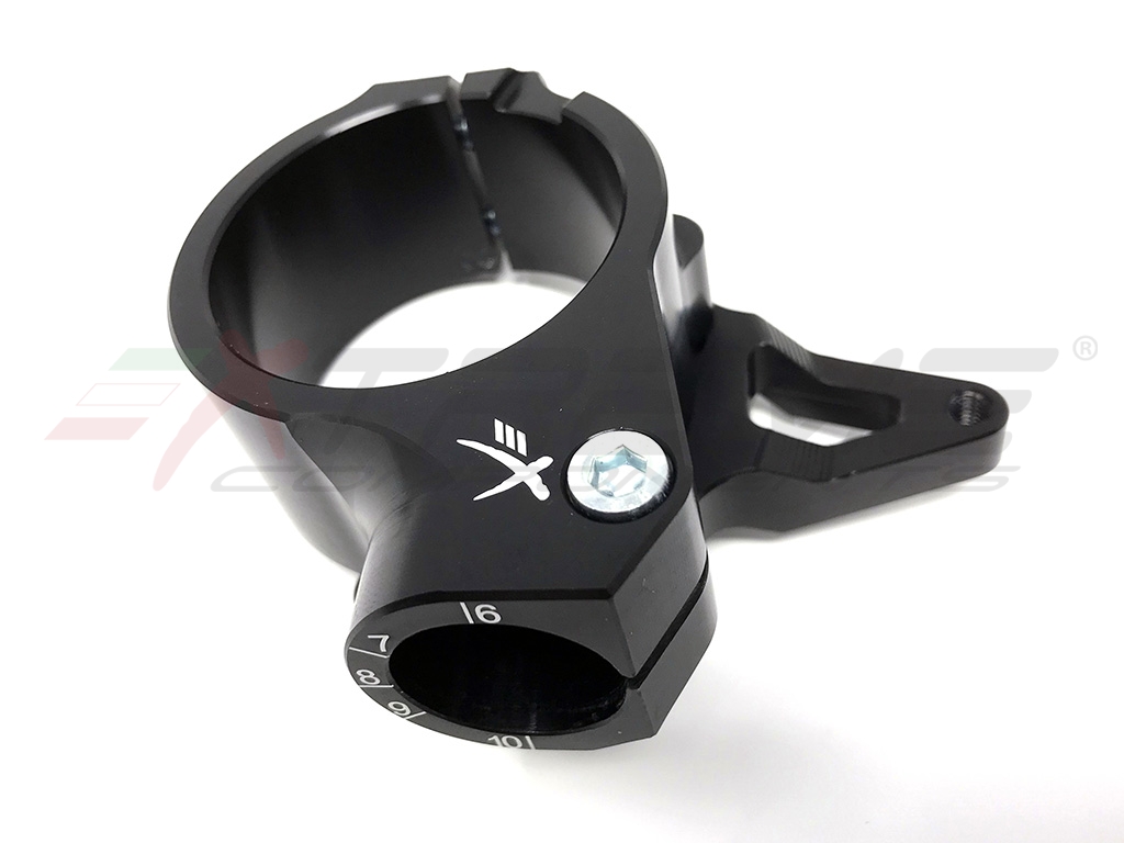 Extreme Components Semimanubri Gp Offset 15mm Supporto Ammortizzatore Di Sterzo Diam. 53mm Ducati Panigale V4/S/R (2018/2026) Extreme Components Semimanubri Gp Offset 15mm Supporto Ammortizzatore Di Sterzo Diam. 53mm Ducati Panigale V4/S/R (2018/2026) - immagine 4