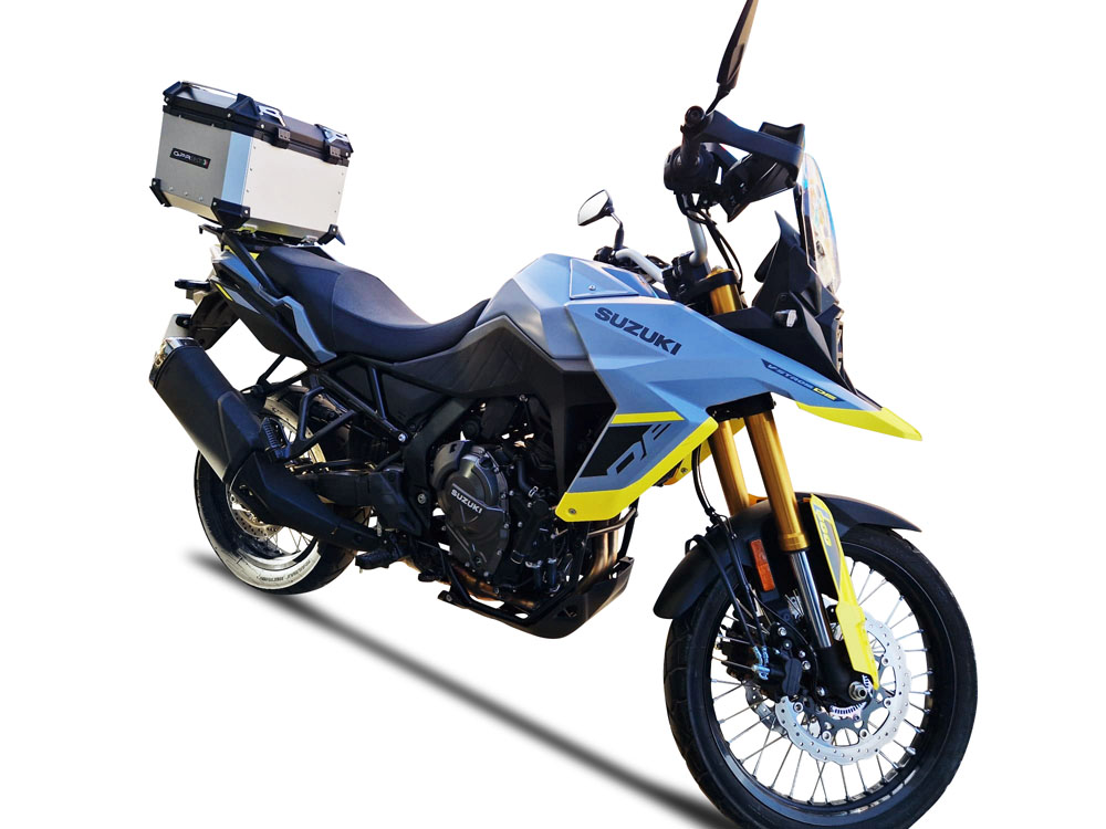Bauletto GPR Tech Suzuki V-Strom 800DE 2023/2024 e5 TOP CASE ALPI-TECH 45 LT. SILVER Con Piastra Specifica Bauletto GPR Tech Suzuki V-Strom 800DE 2023/2024 e5 TOP CASE ALPI-TECH 45 LT. SILVER Con Piastra Specifica - immagine 6